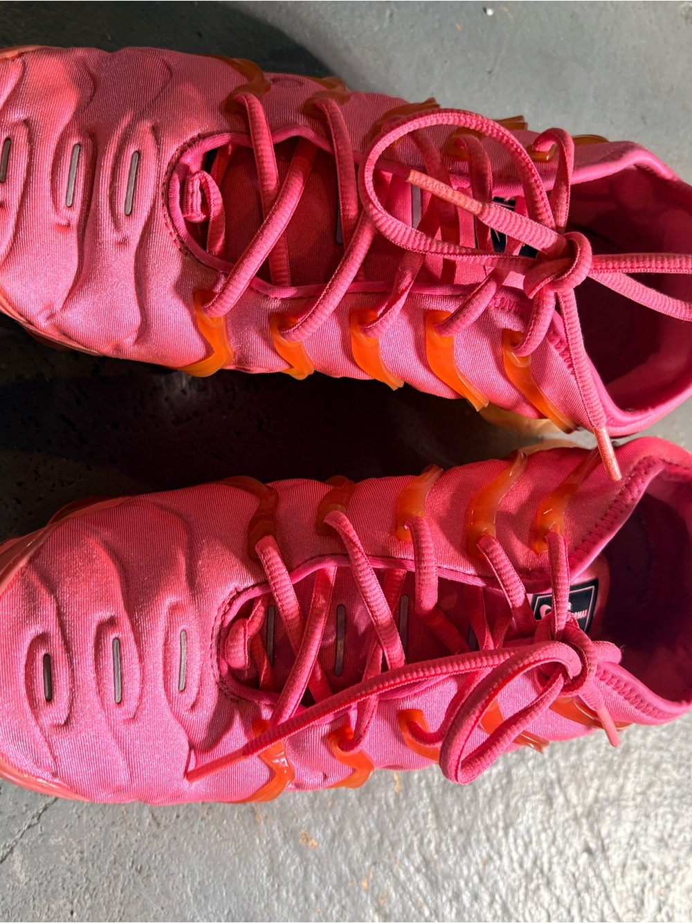 Nike Kids Pink Sneakers with Orange Accents